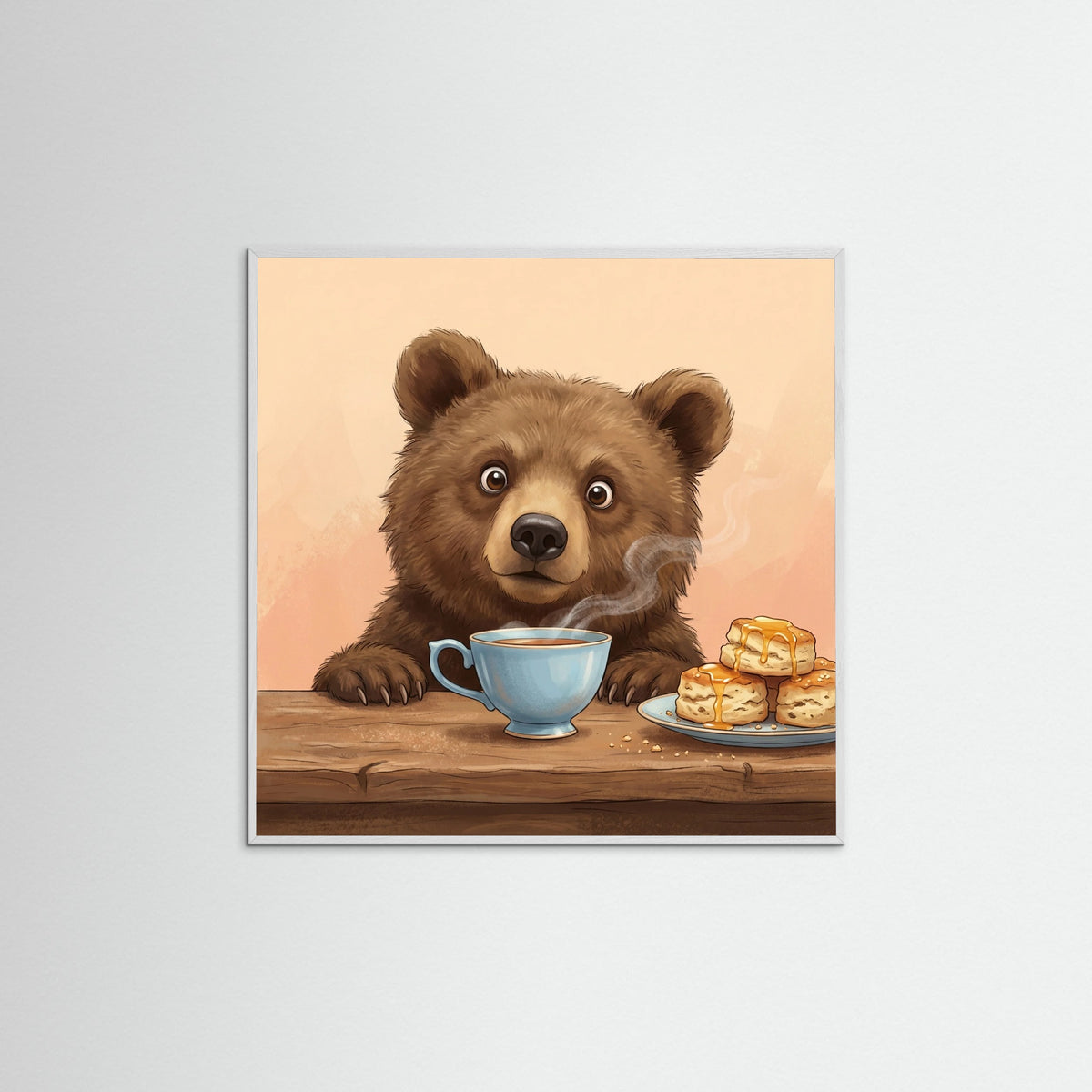 White Wood Square Curious Sips