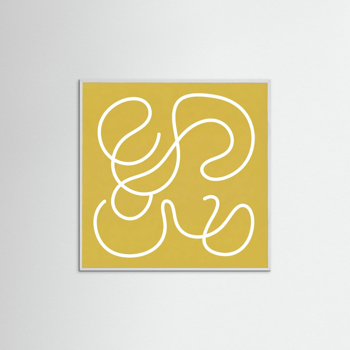 White Wood Square Curved Form