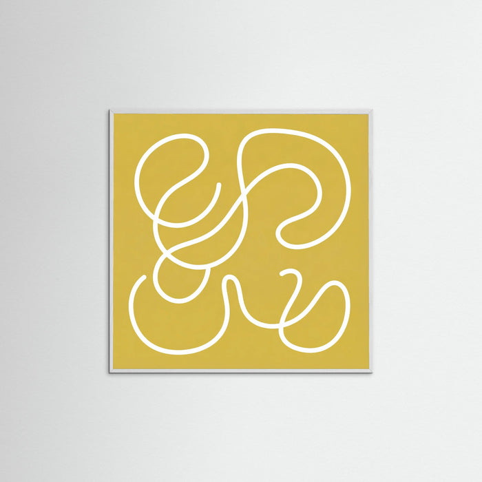 White Wood Square Curved Form
