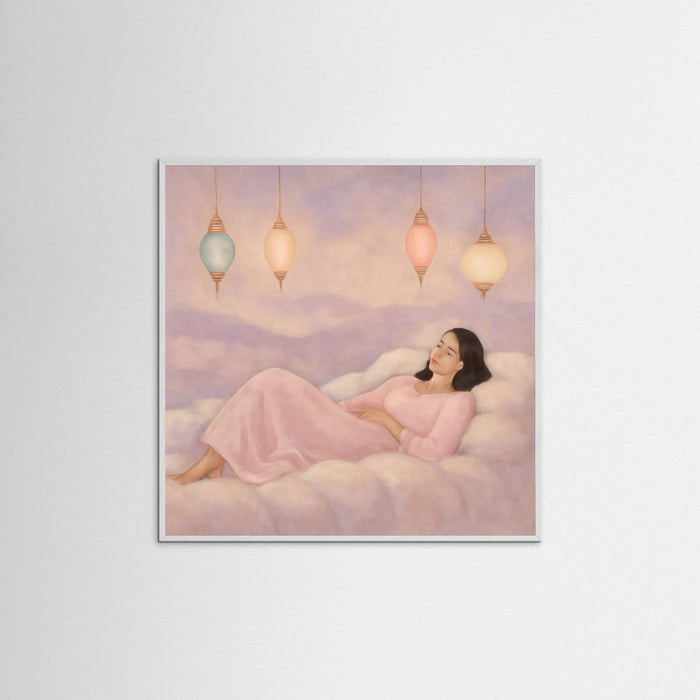 White Wood Square Dreamy Repose