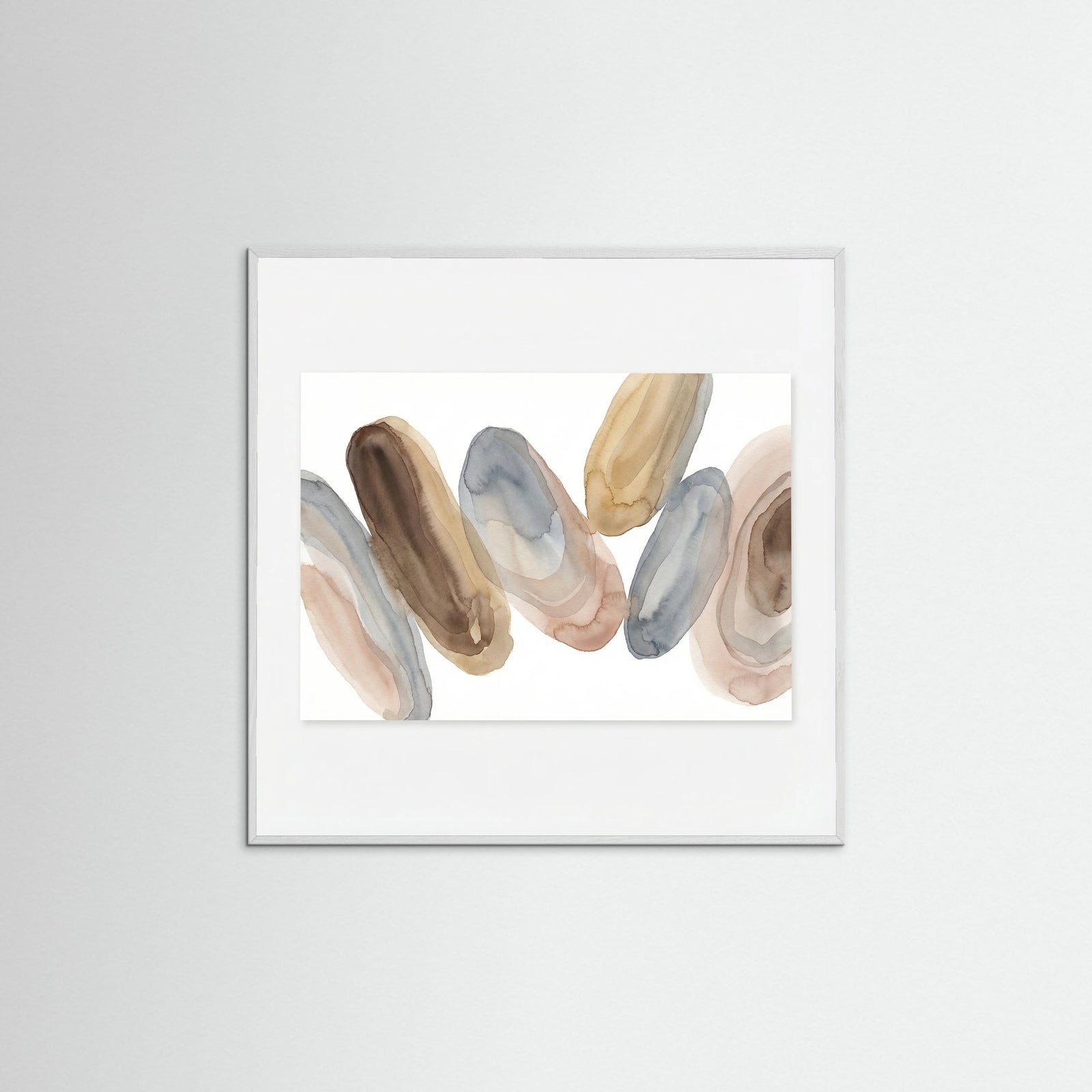 White Wood Square Echoing Layers