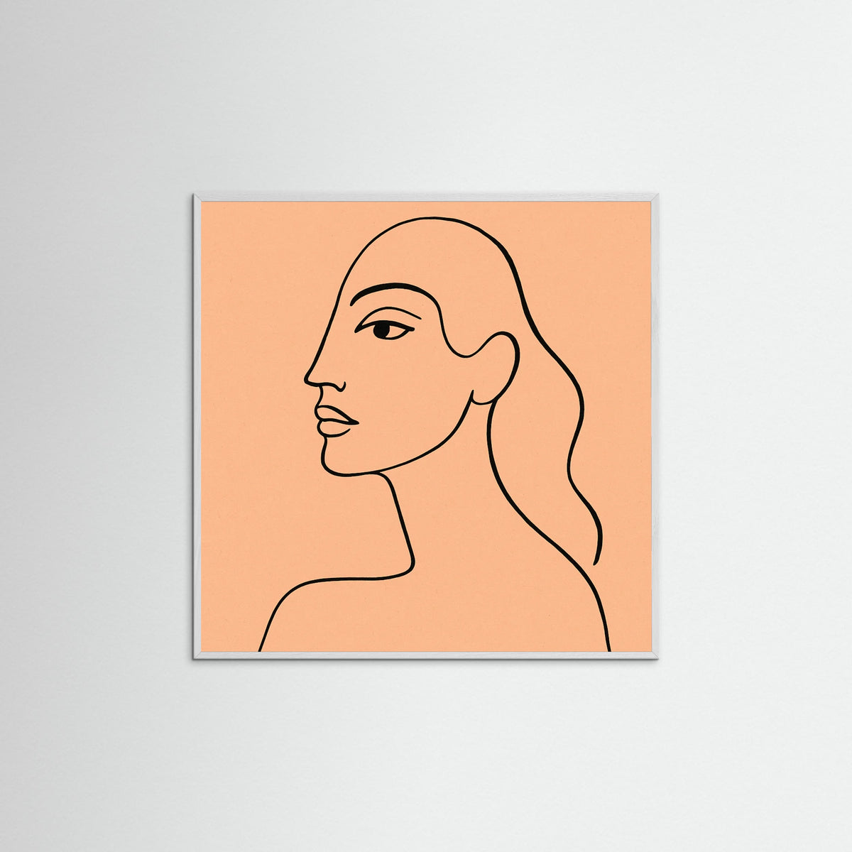 White Wood Square Elegant Silhouette