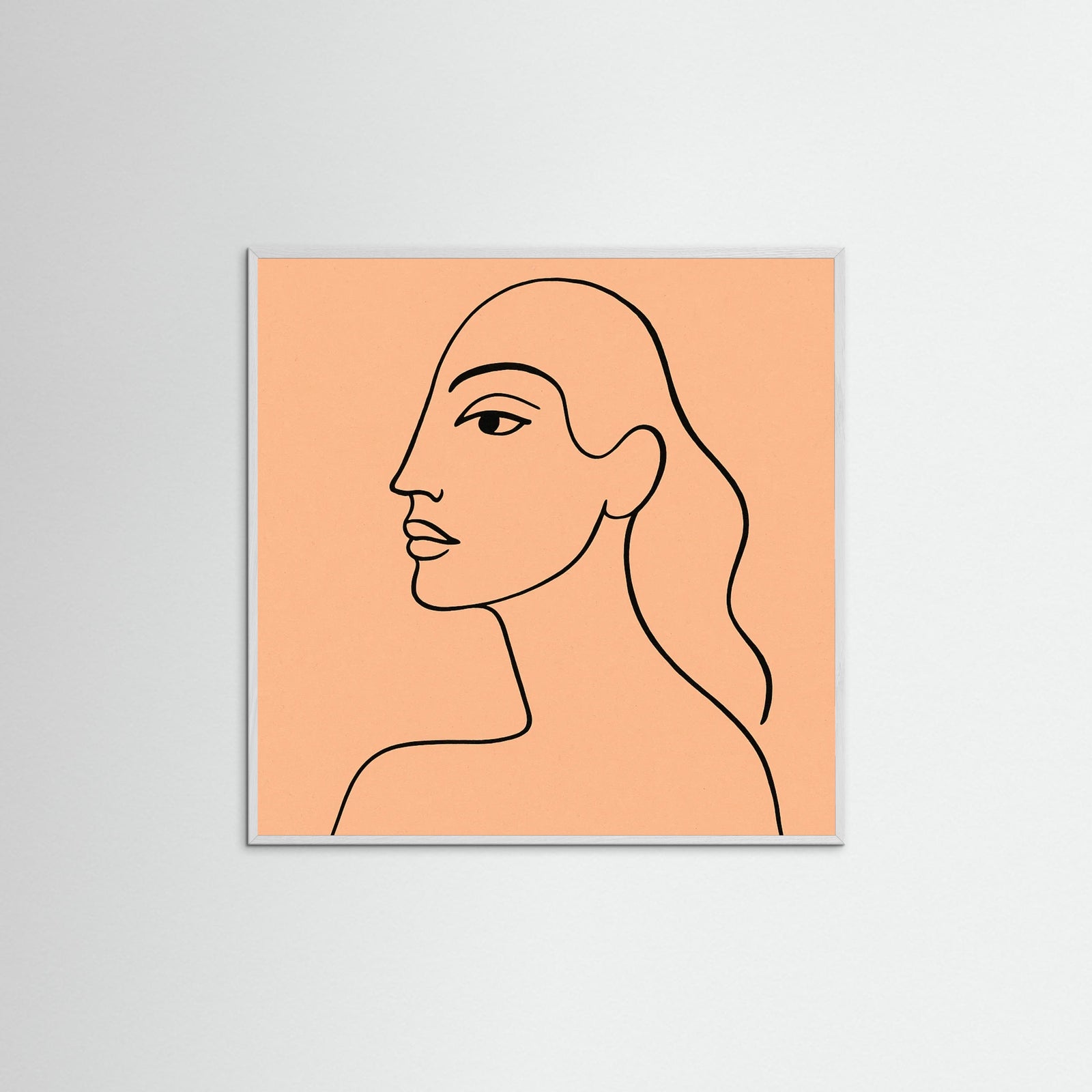 White Wood Square Elegant Silhouette