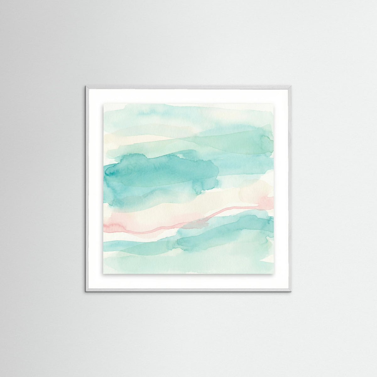 White Wood Square Emerald Softness