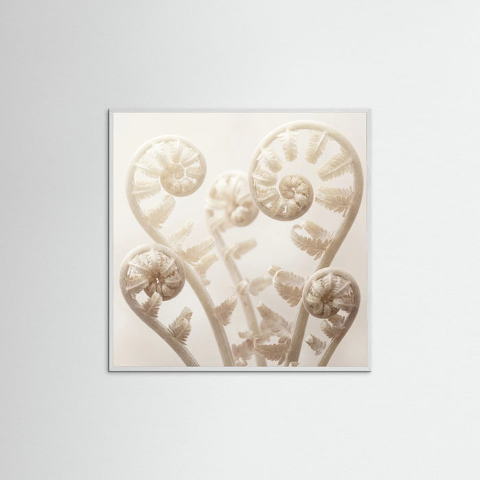 White Wood Square Ethereal Bloom