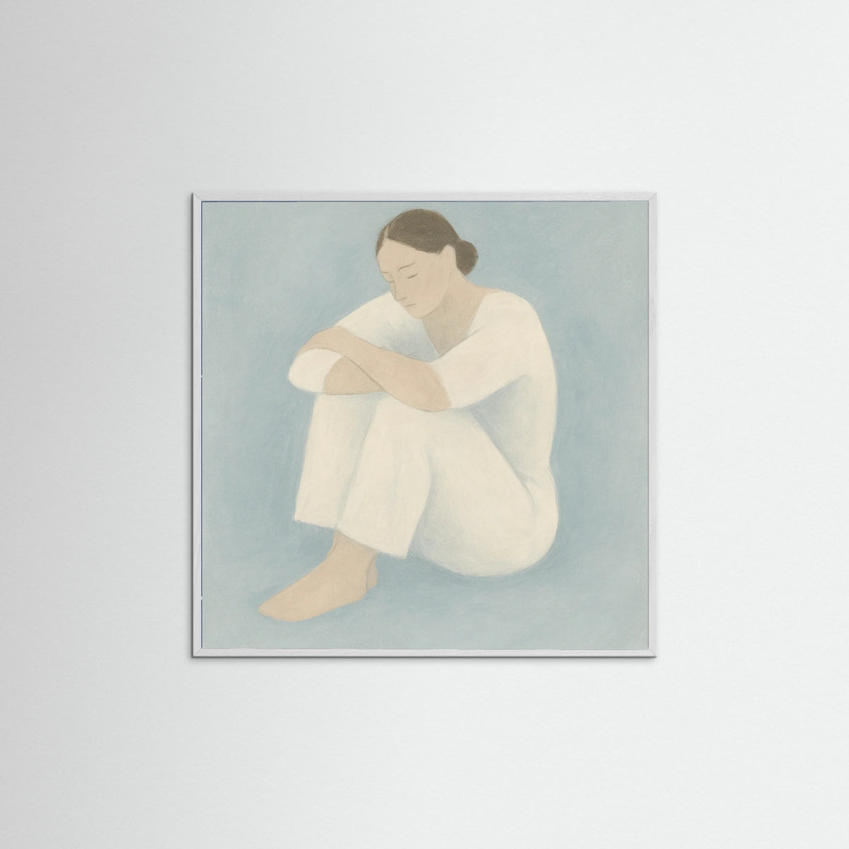 White Wood Square Evening Rest