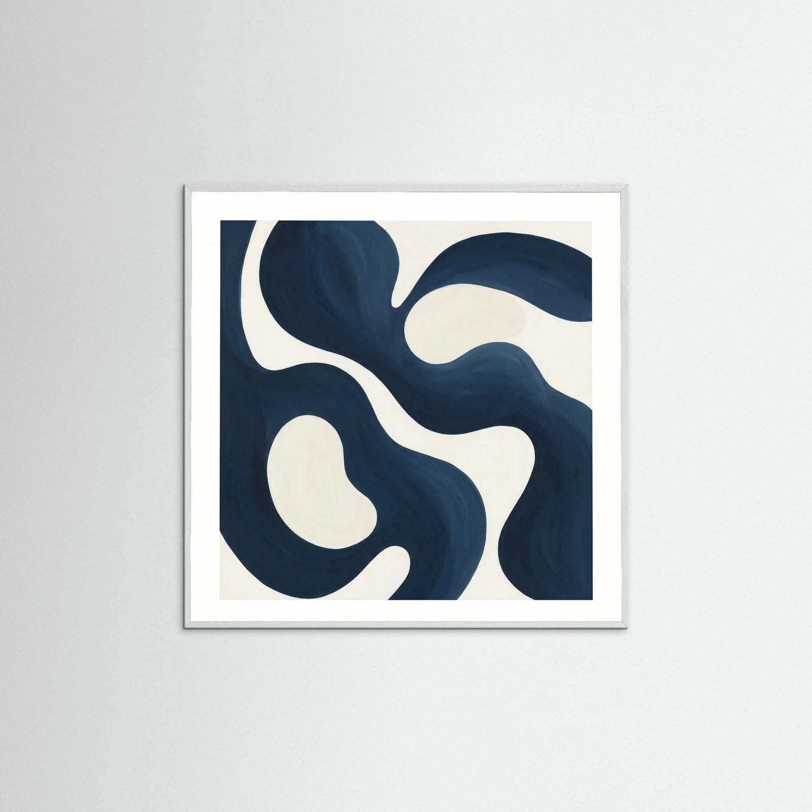 White Wood Square Fluid Abstraction