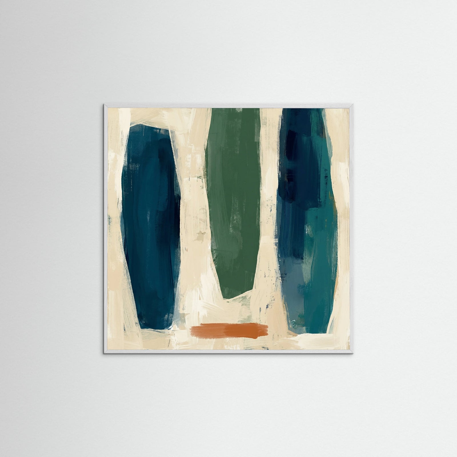 White Wood Square Fluid Forms