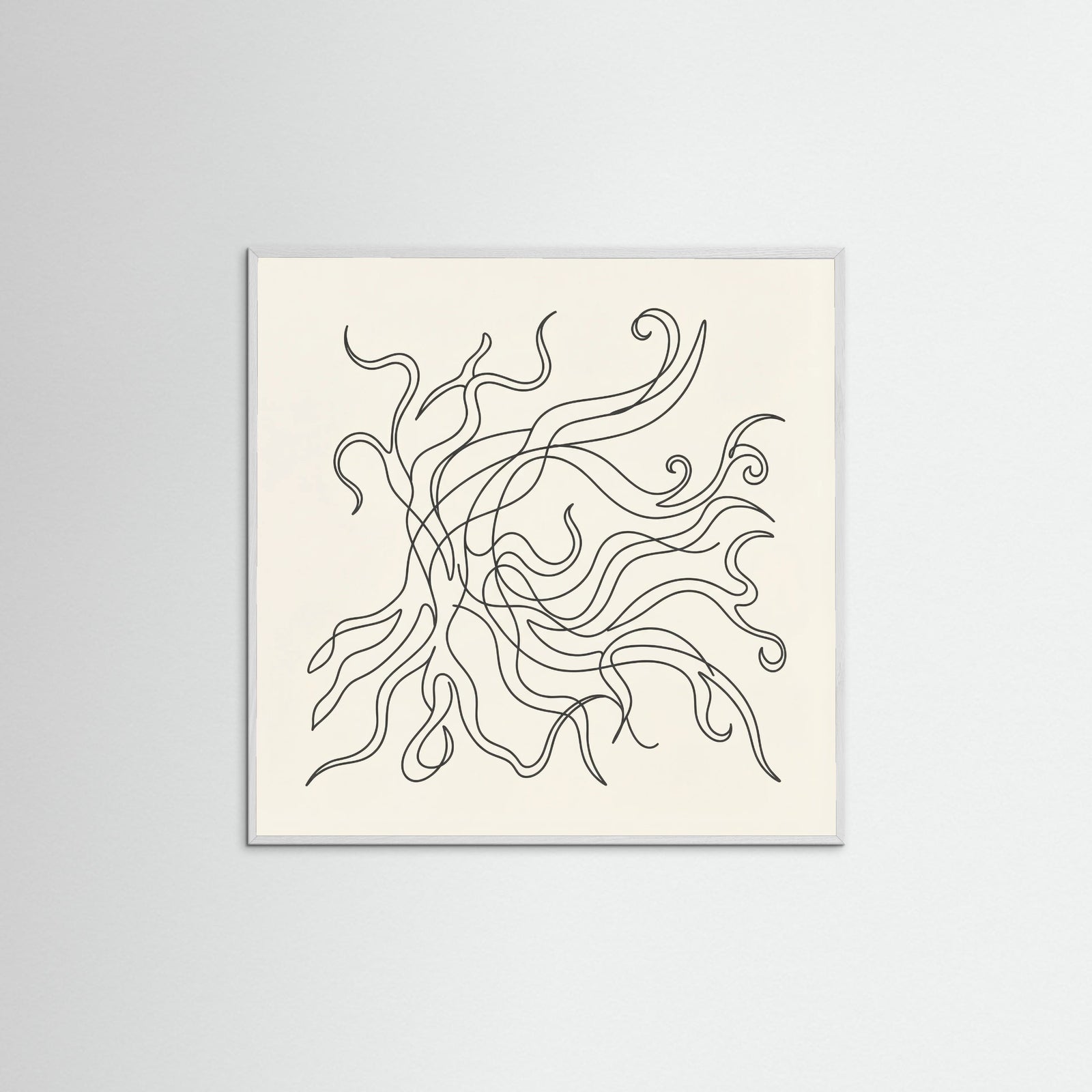 White Wood Square Fluid Gestures