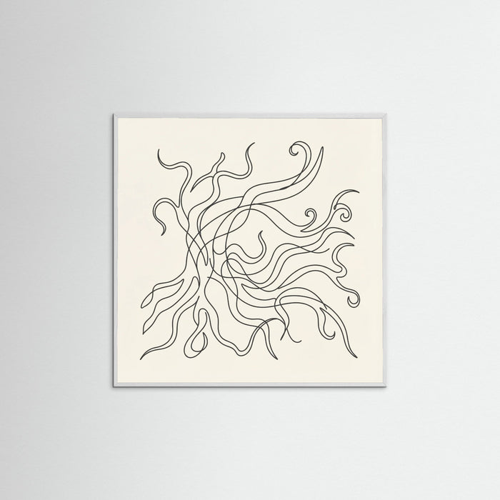 White Wood Square Fluid Gestures