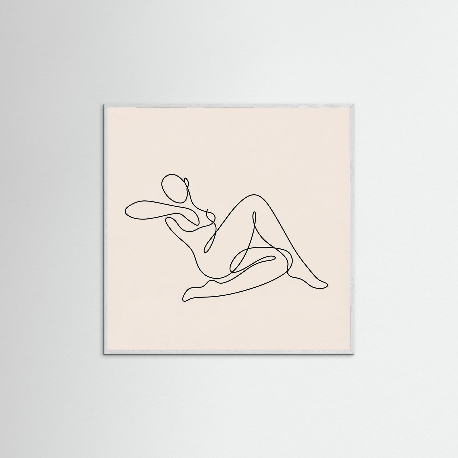 White Wood Square Fluid Lines