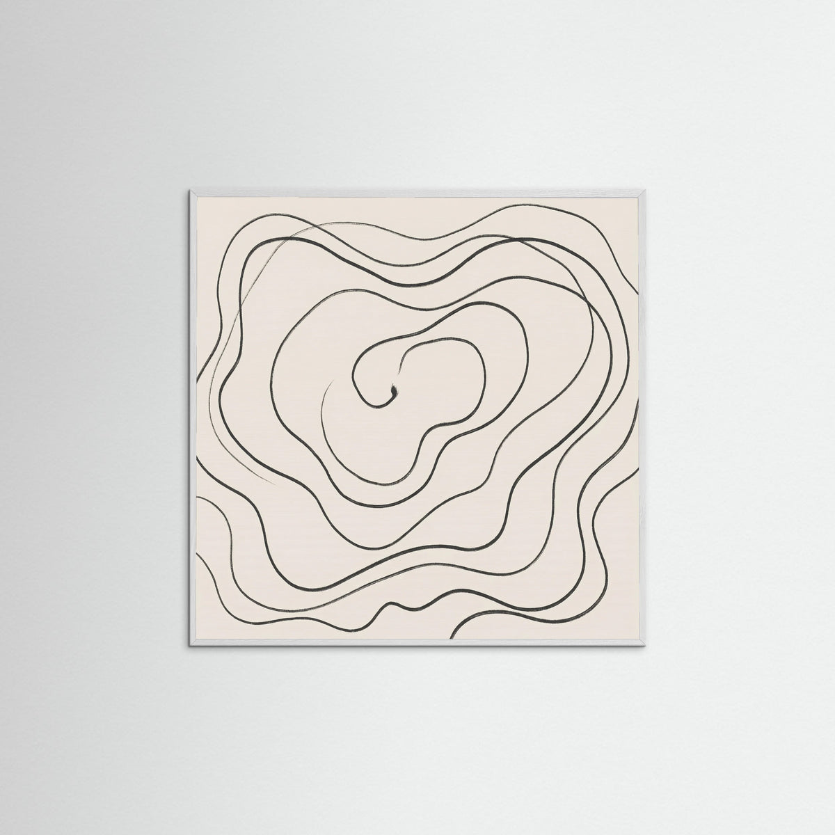 White Wood Square Fluid Traces