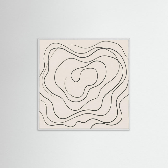 White Wood Square Fluid Traces
