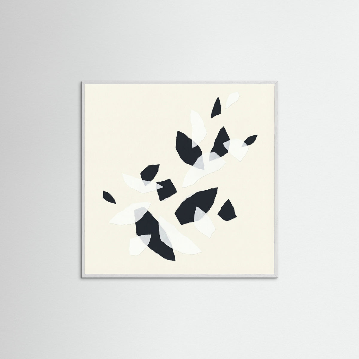 White Wood Square Fragmented Flow