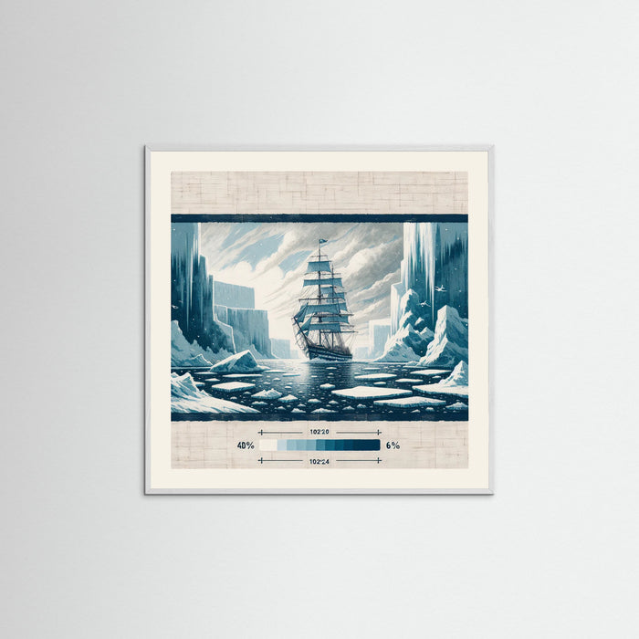 White Wood Square Frosted Voyage