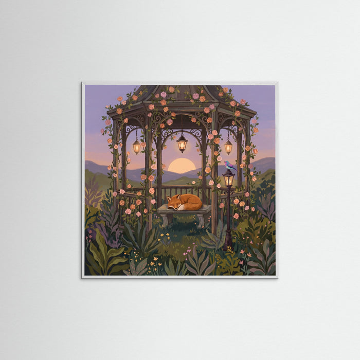 White Wood Square Garden Serenity