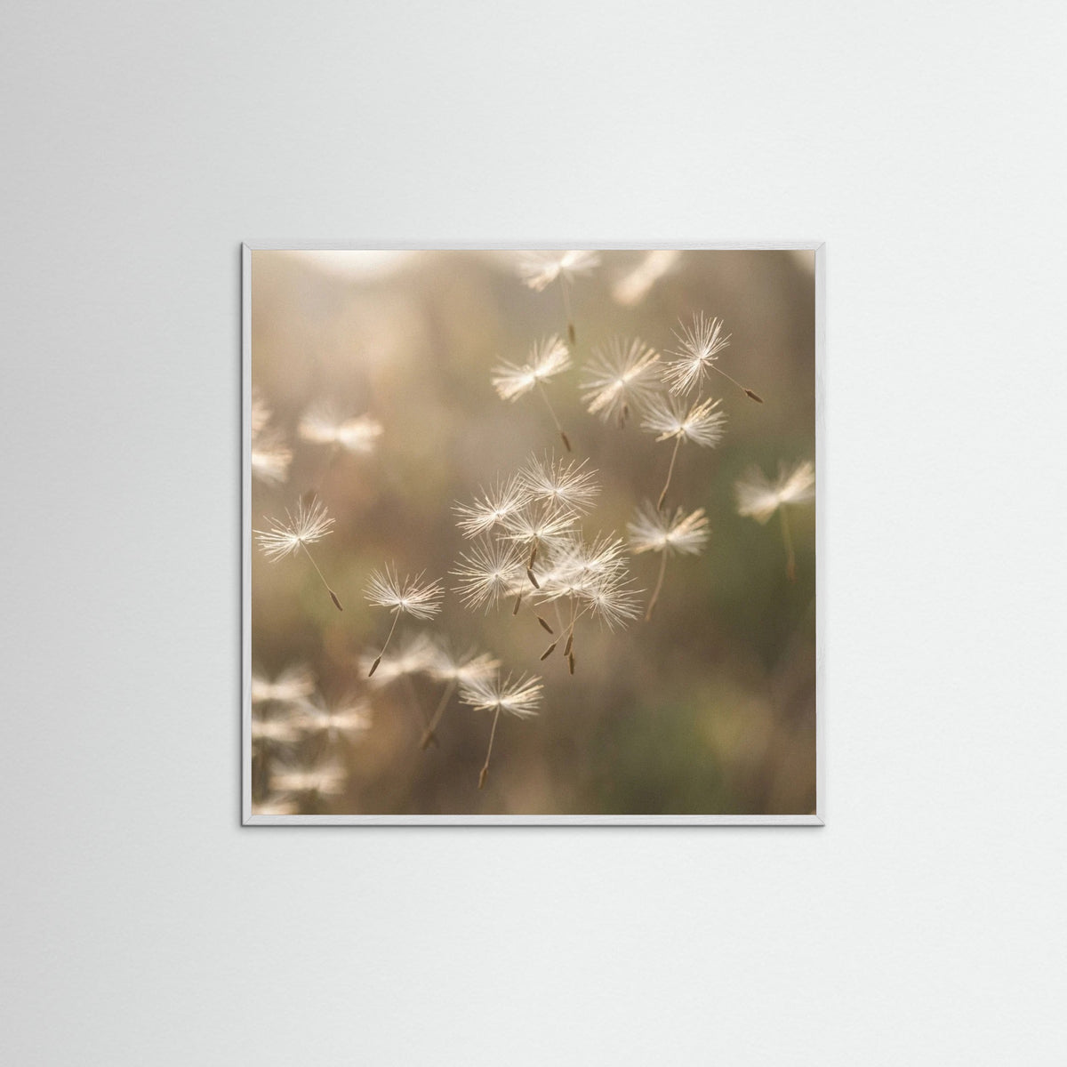 White Wood Square Golden Whispers