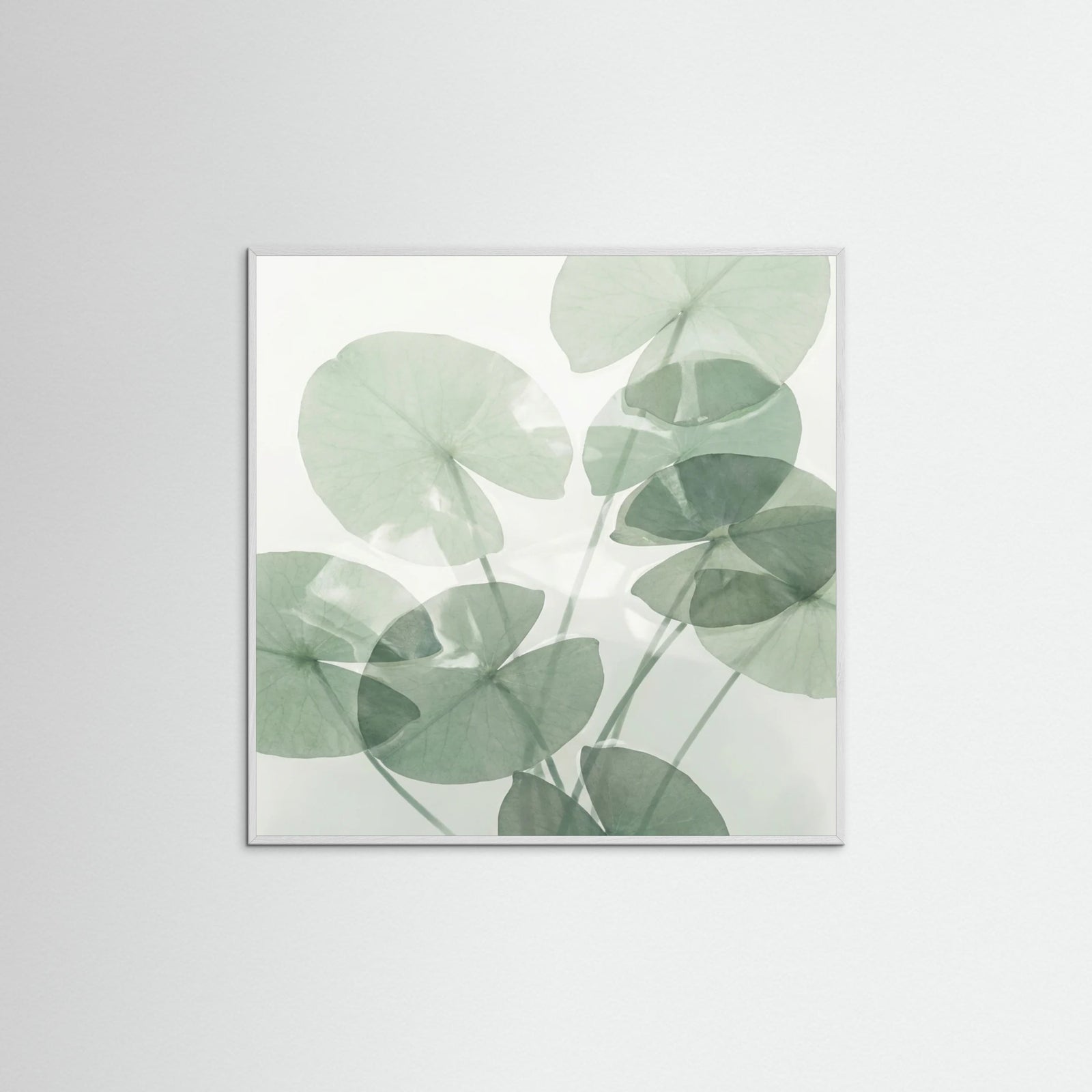 White Wood Square Green Serenity