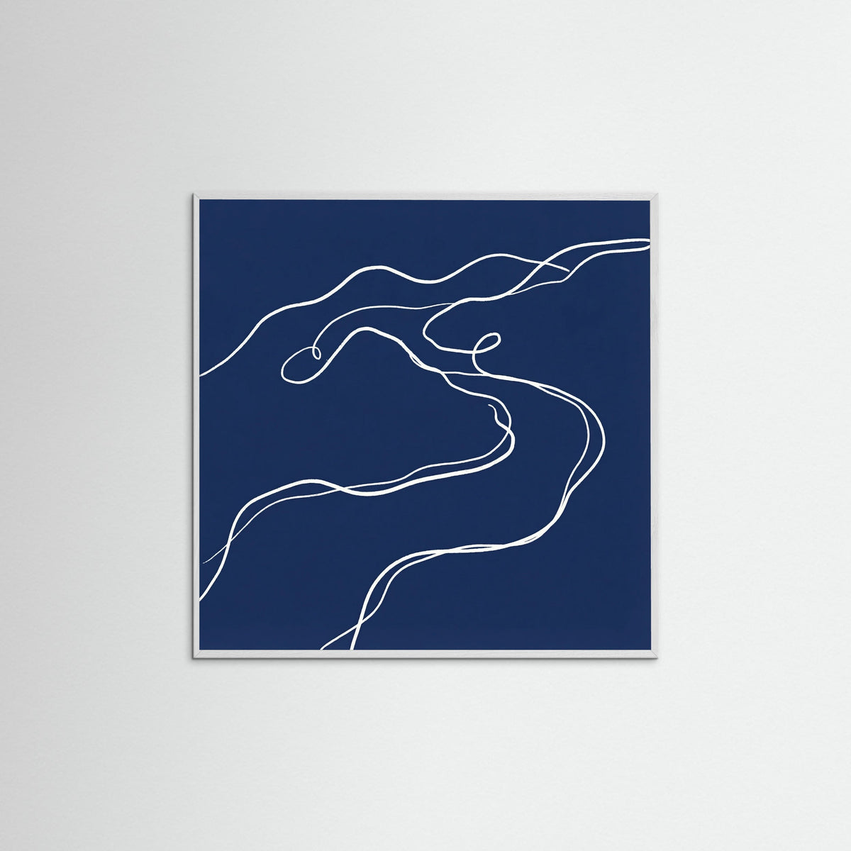 White Wood Square Indigo Form