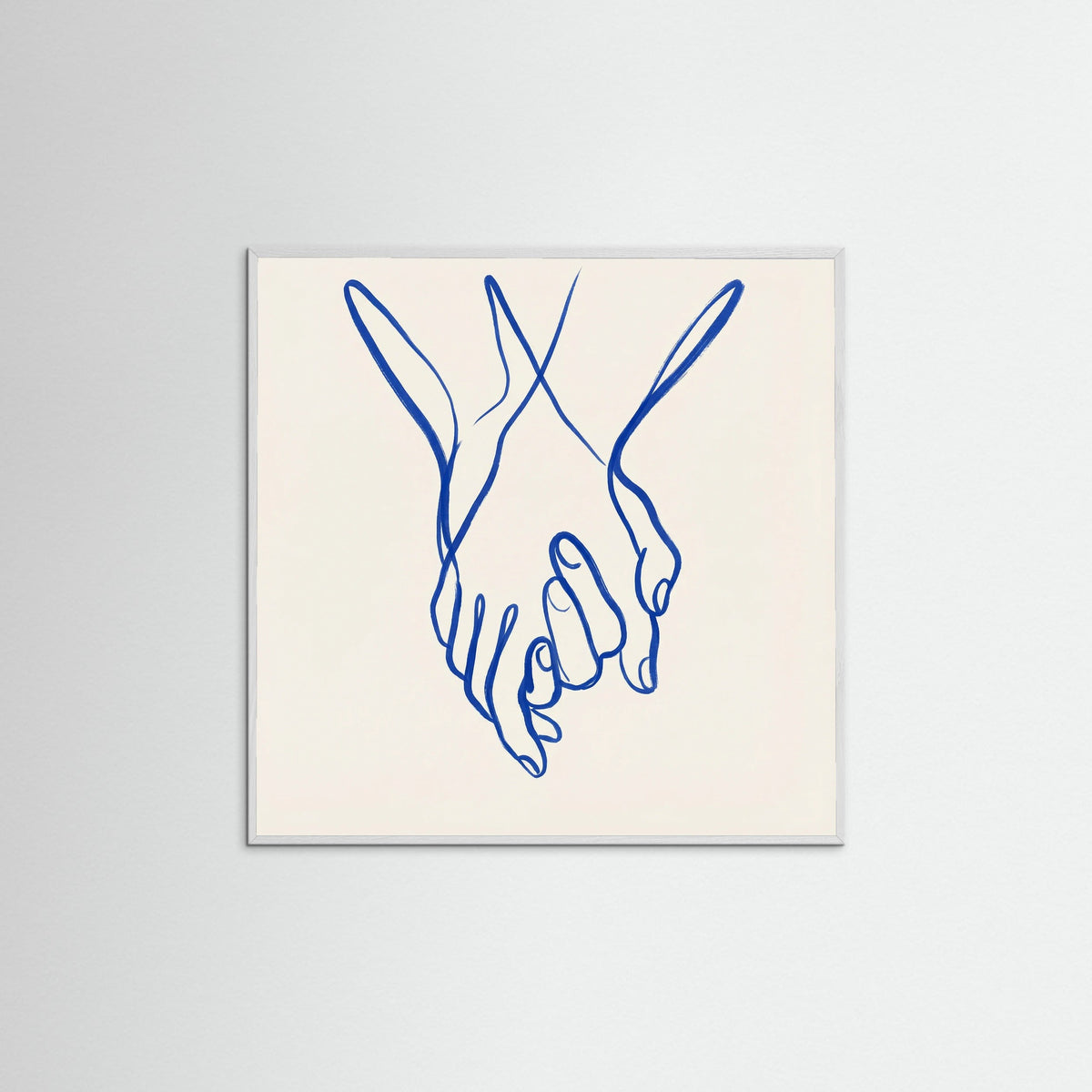 White Wood Square Intertwined Gaze Blue