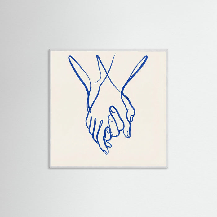 White Wood Square Intertwined Gaze Blue