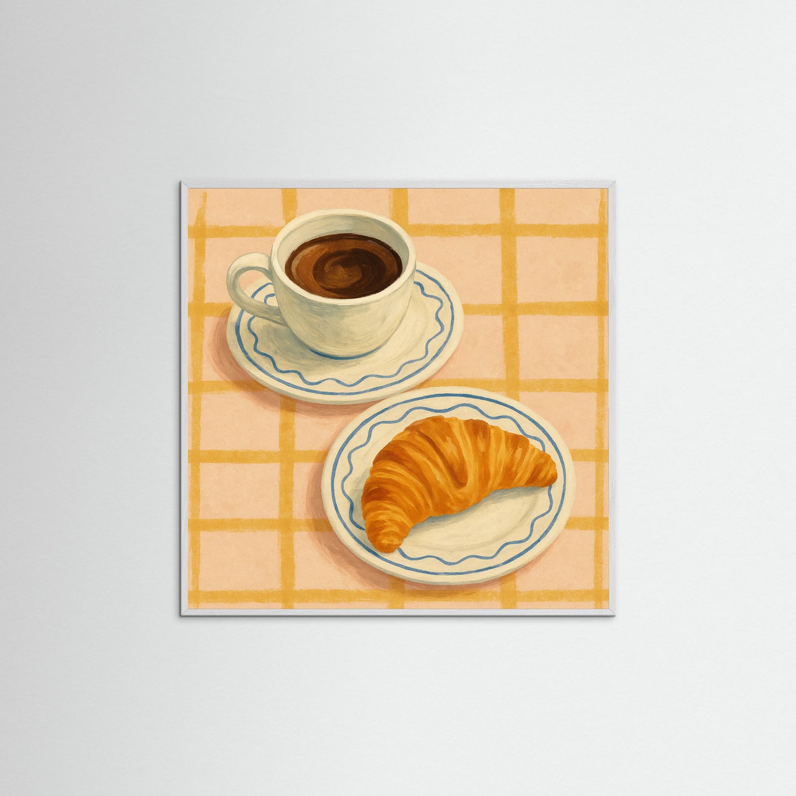 White Wood Square Italian Sunrise