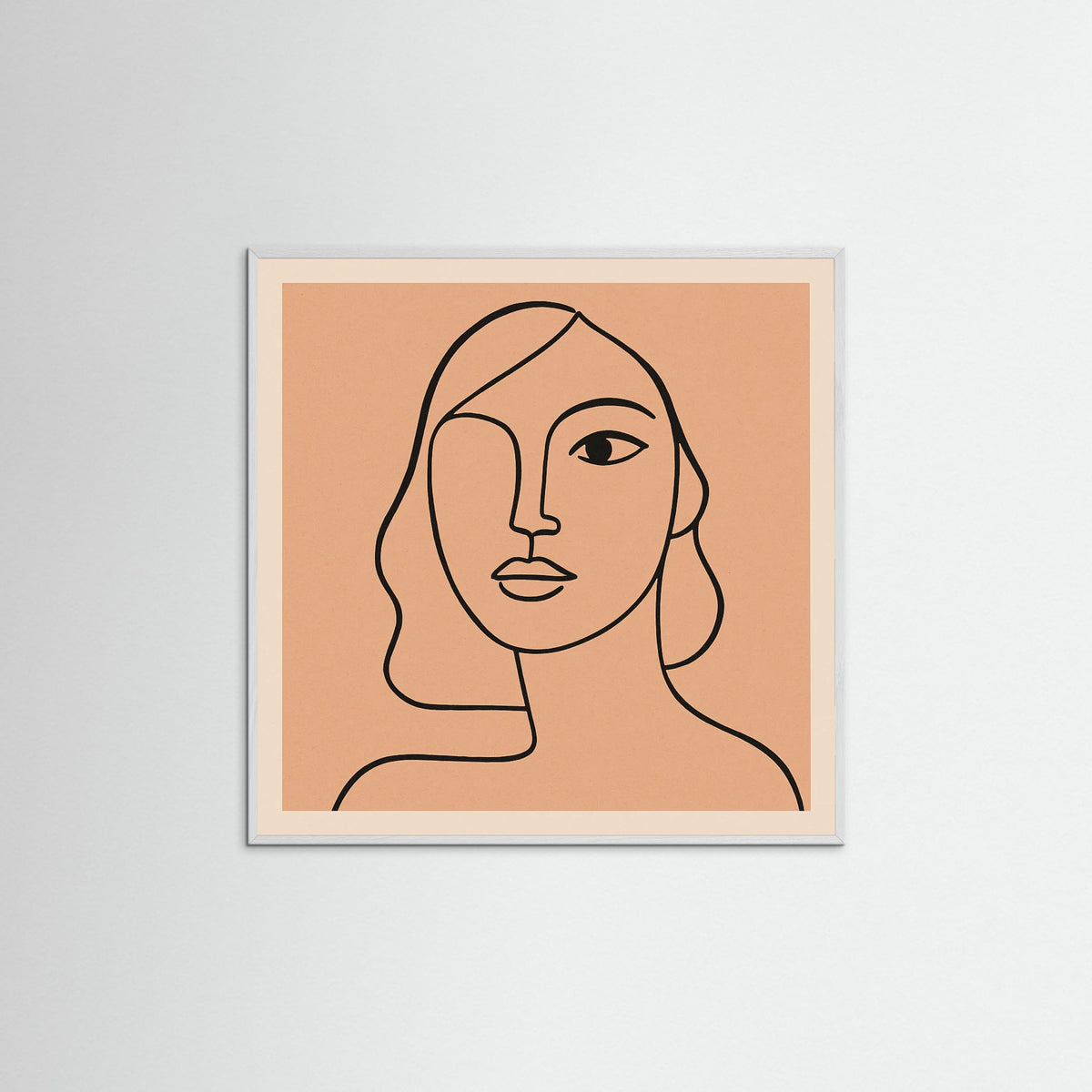 White Wood Square Linear Grace
