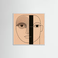 White Wood Square Linear Vision