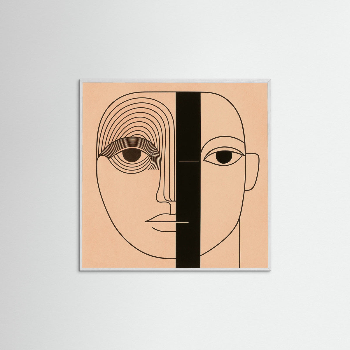 White Wood Square Linear Vision