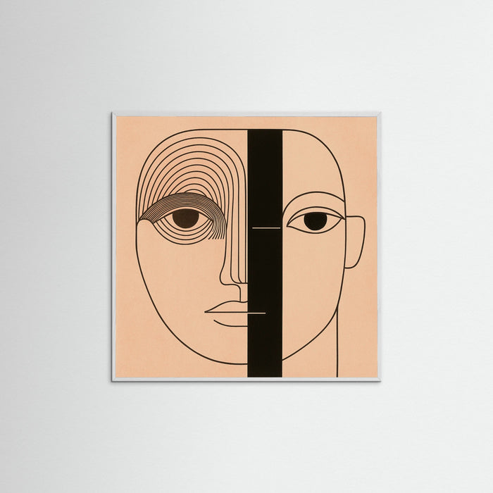 White Wood Square Linear Vision