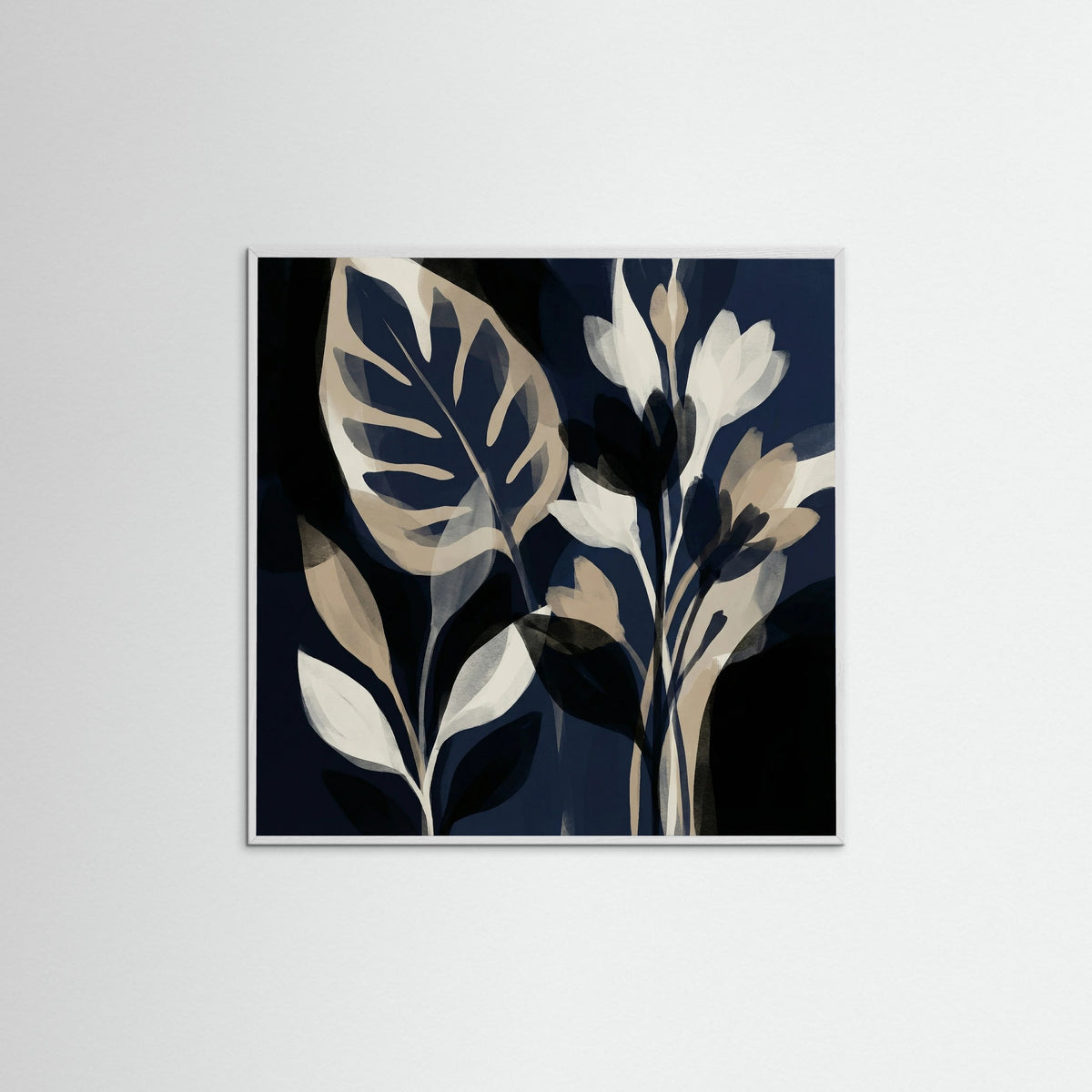 White Wood Square Midnight Contemplation