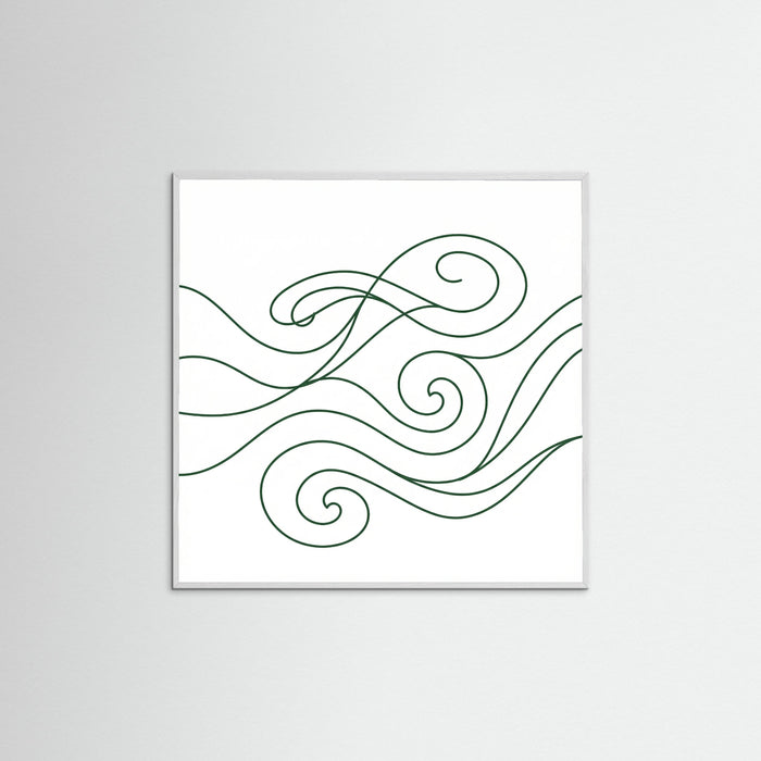 White Wood Square Midnight Flow