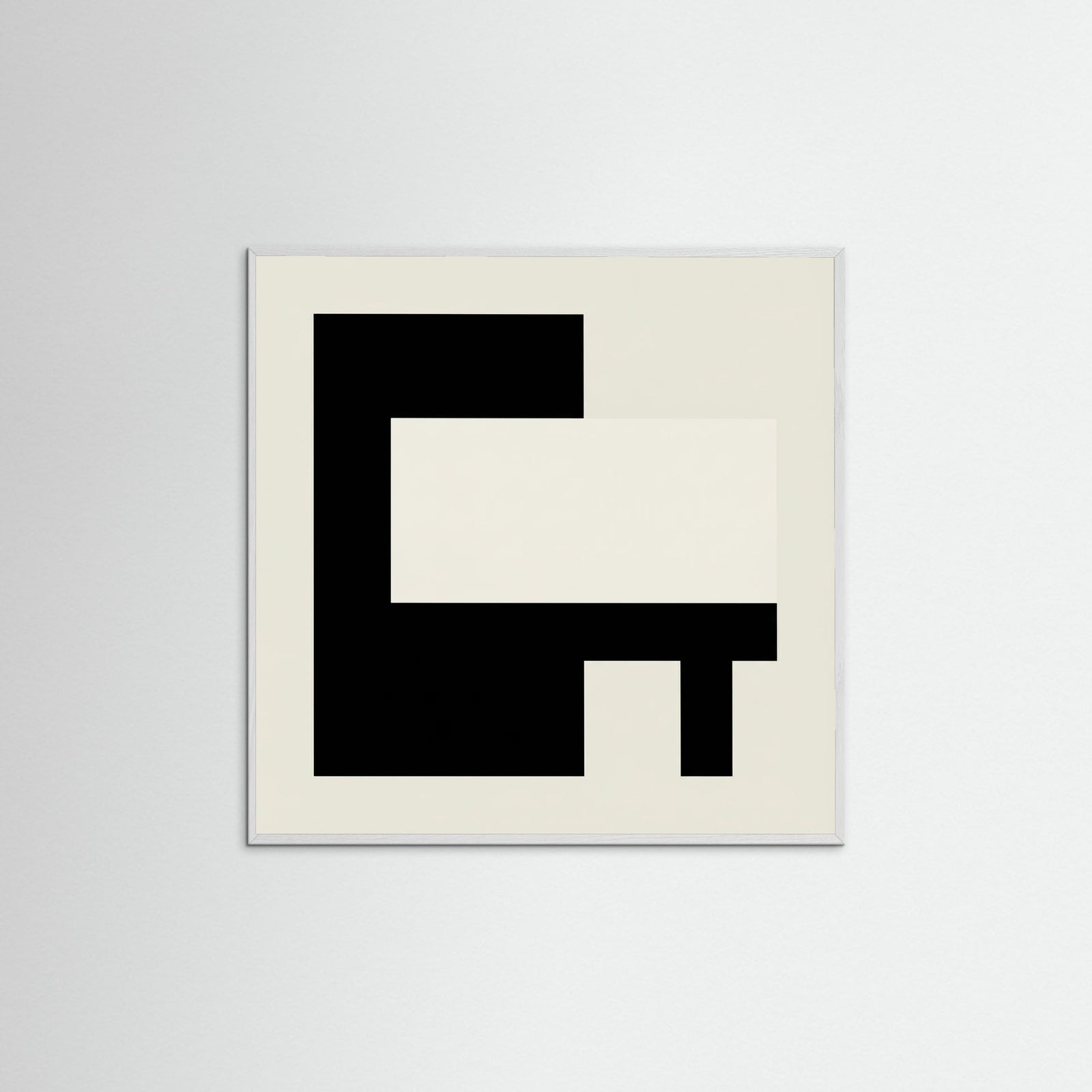 White Wood Square Monochrome Balance