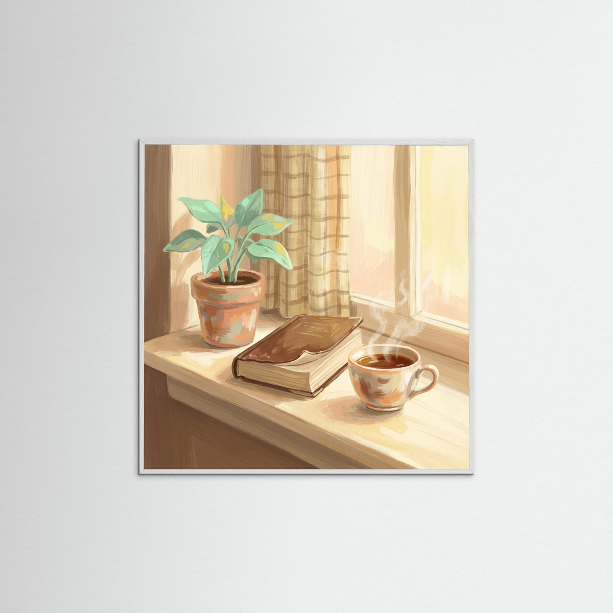 White Wood Square Morning Cafe Scene