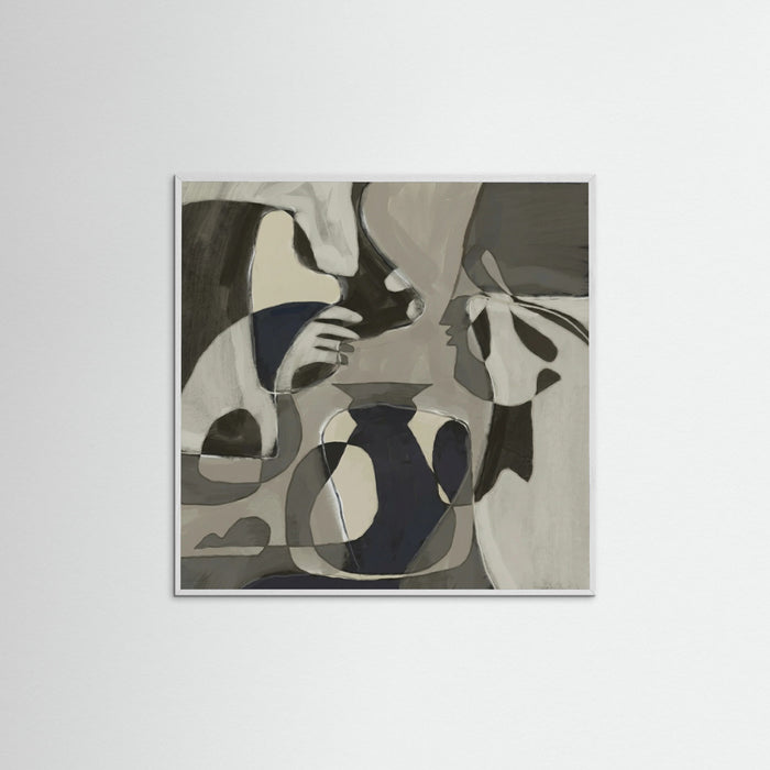 White Wood Square Muted Organic Forms