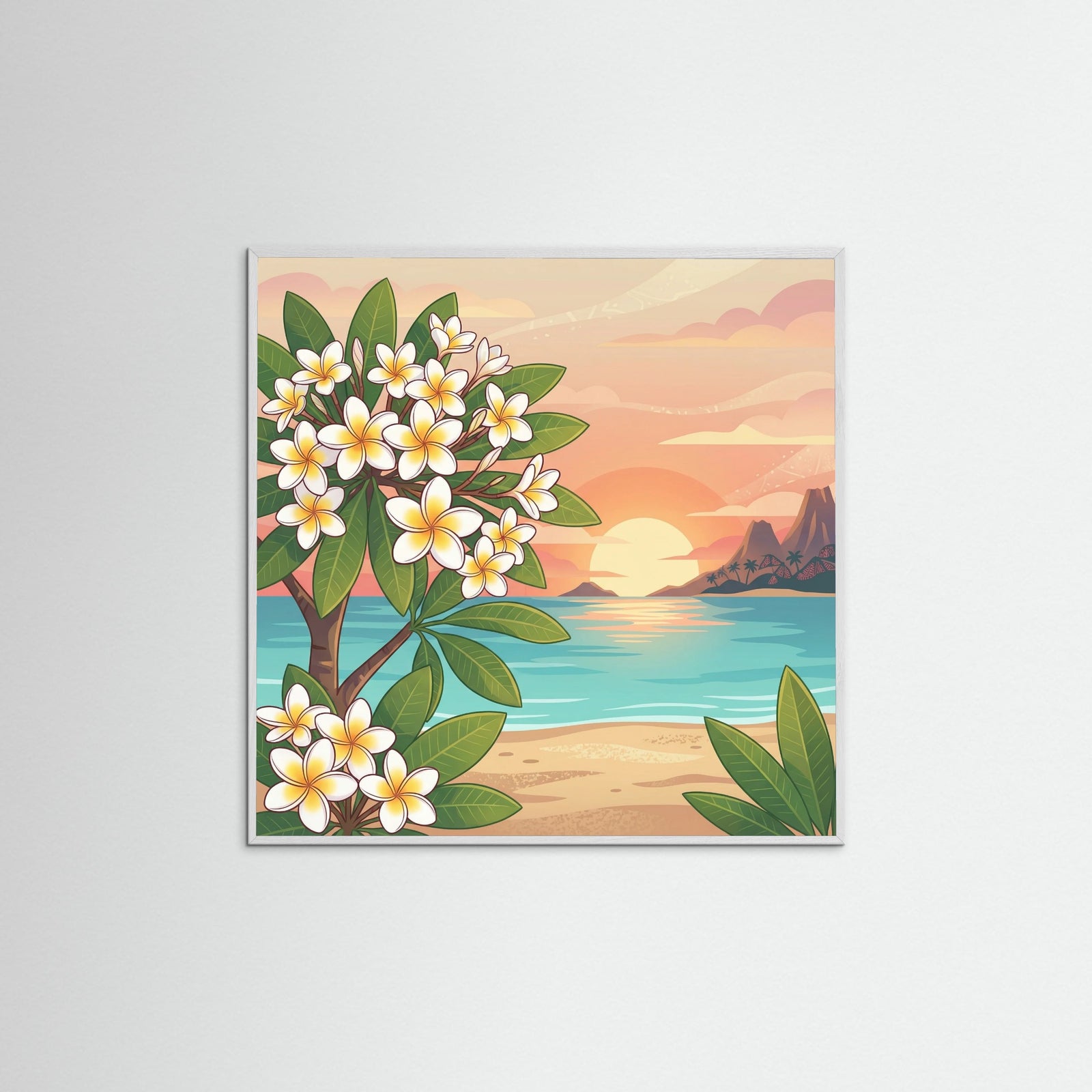 White Wood Square Oceans Call