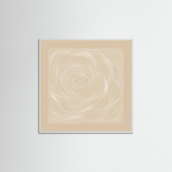 White Wood Square Organic Echoes