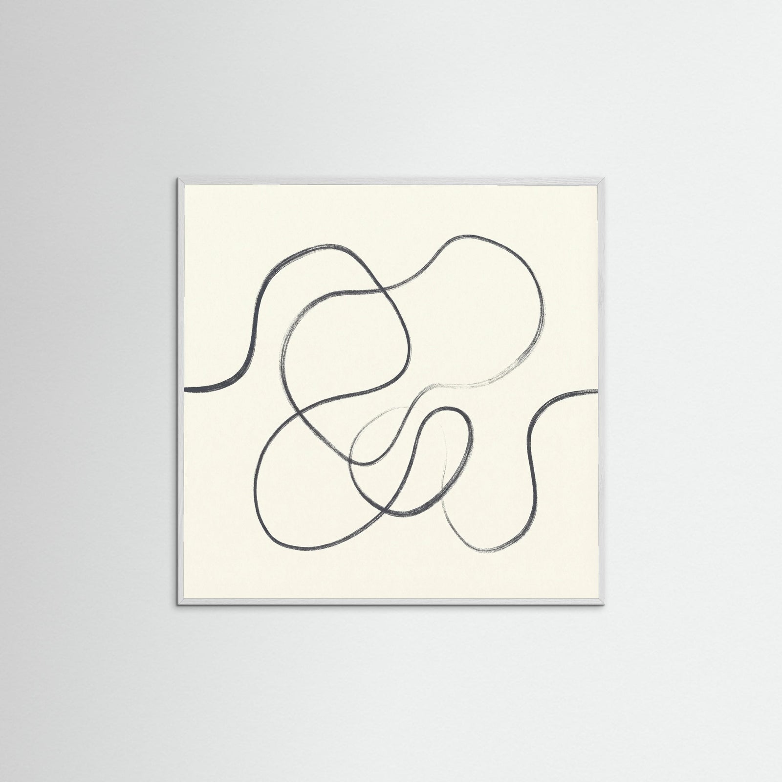 White Wood Square Organic Flow Beige