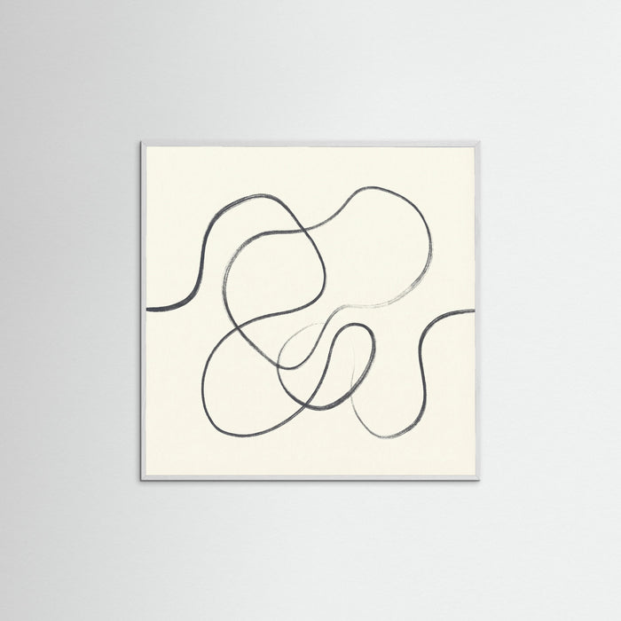 White Wood Square Organic Flow Beige