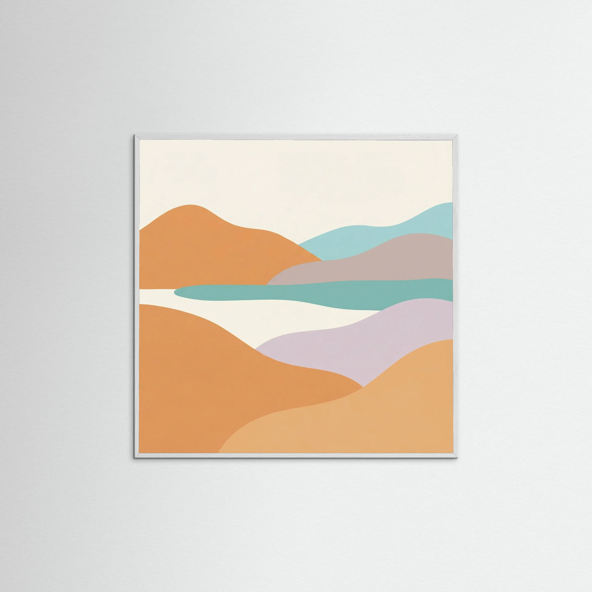 White Wood Square Organic Forms