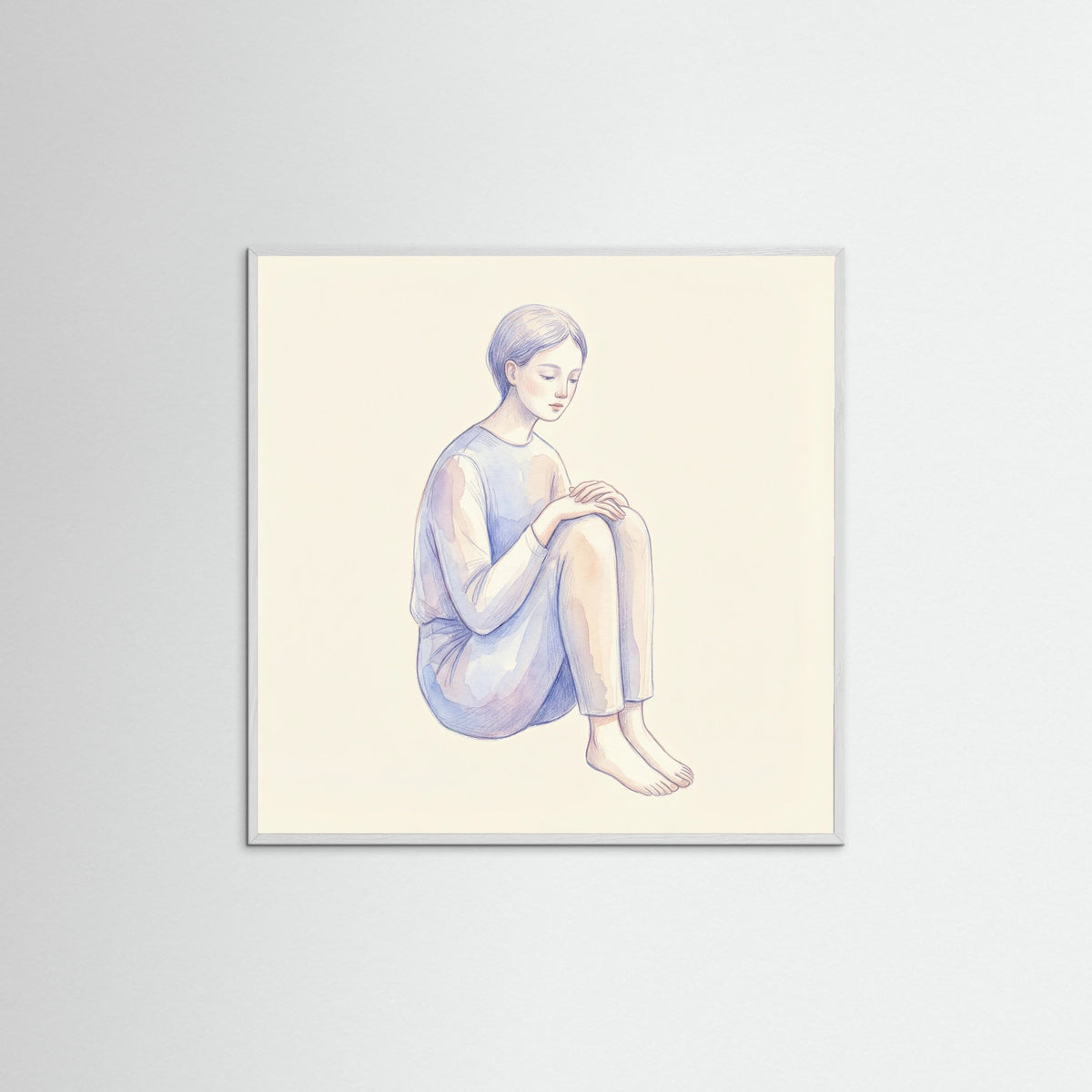 White Wood Square Quiet Gaze