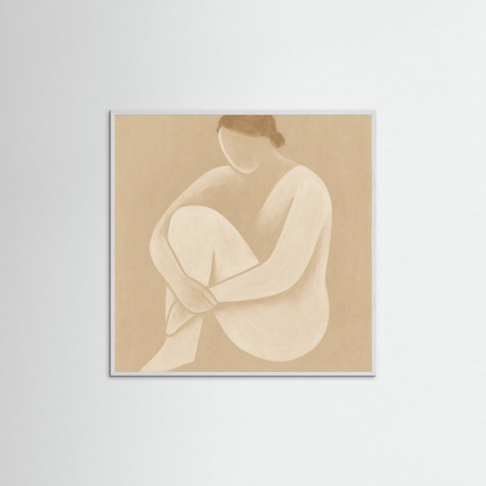 White Wood Square Quiet Lines