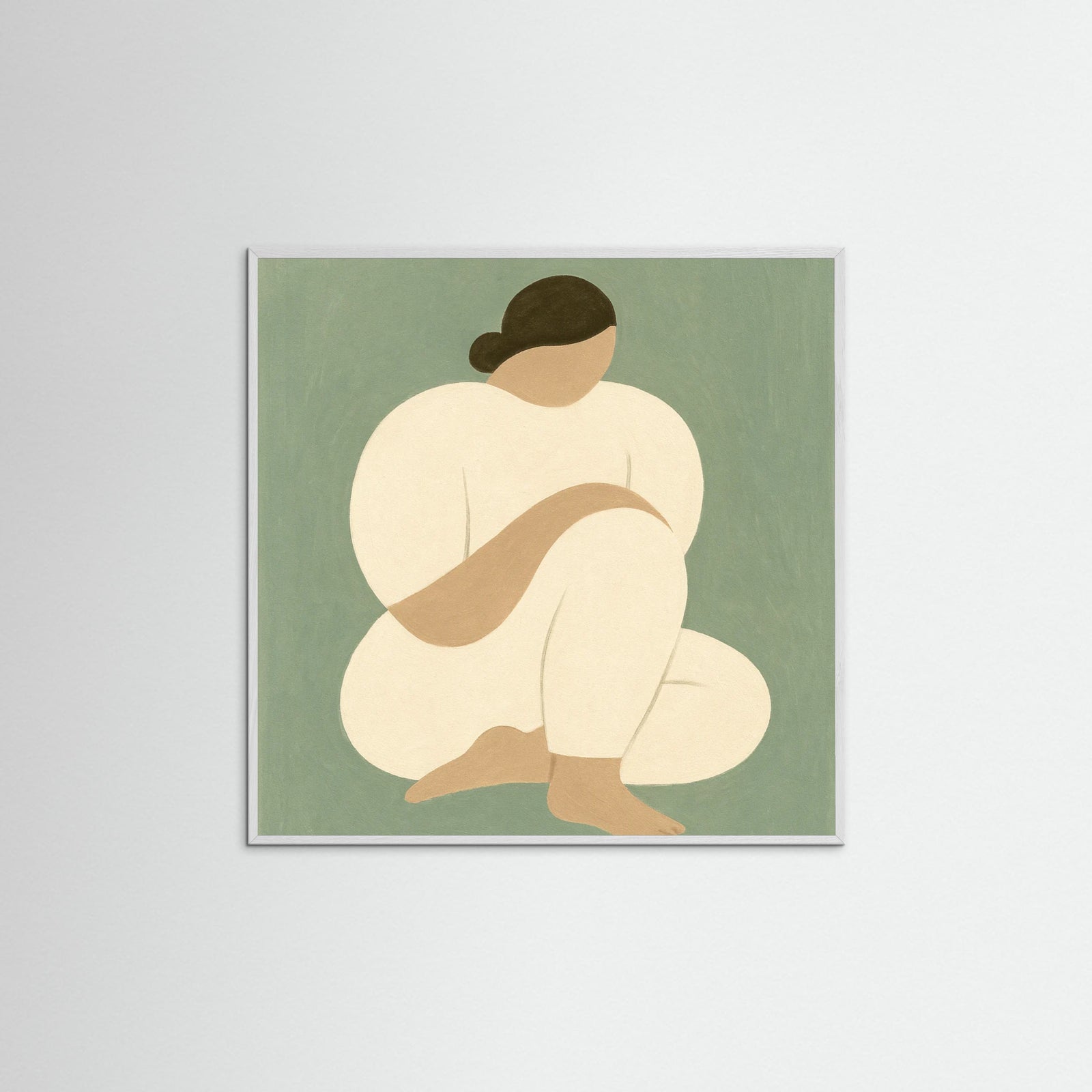 White Wood Square Quiet Shape