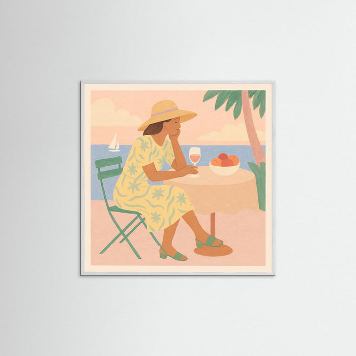 White Wood Square Relaxing Reading