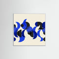 White Wood Square Rhythmic Blue Forms