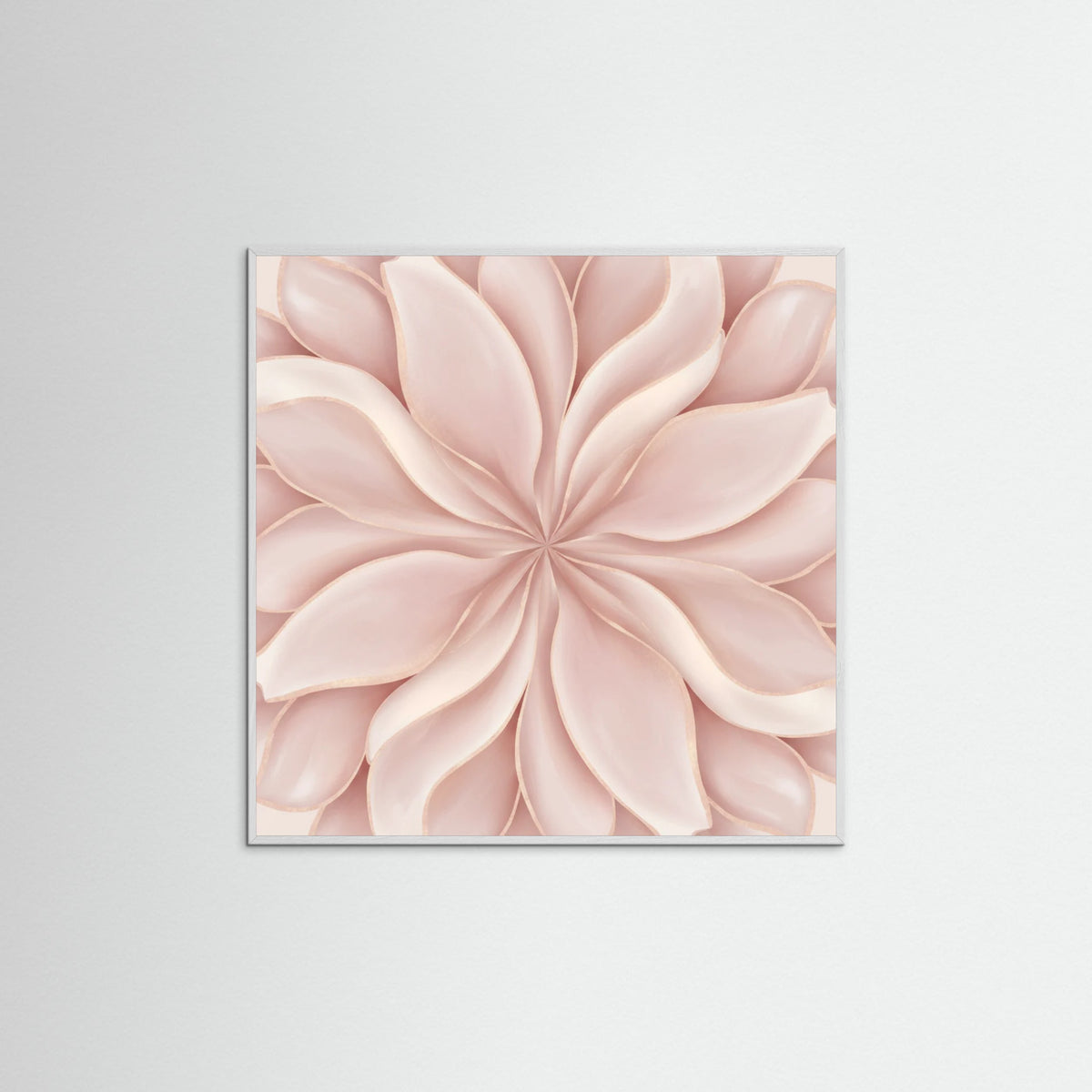 White Wood Square Rose Embrace