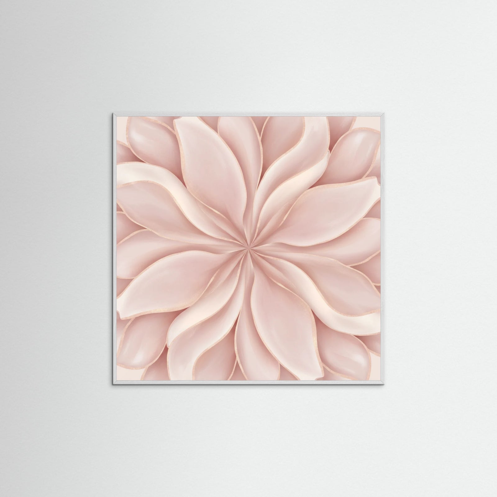 White Wood Square Rose Embrace