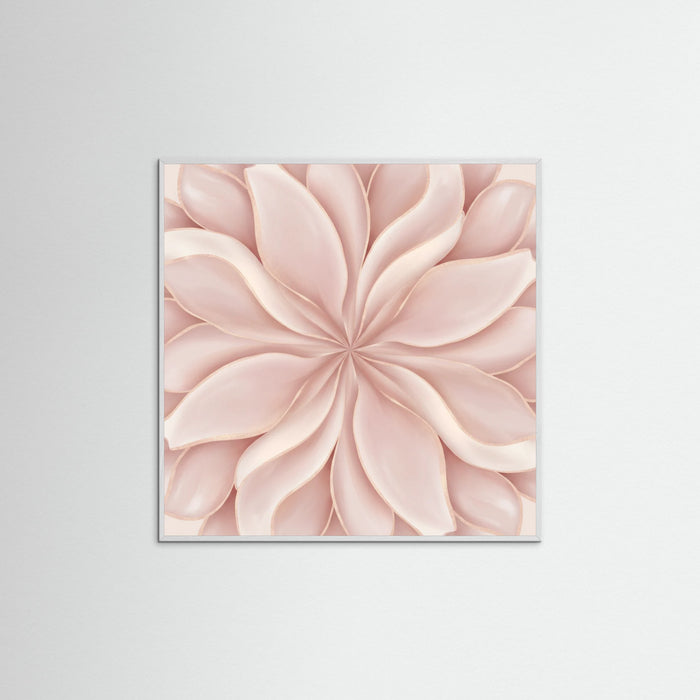 White Wood Square Rose Embrace