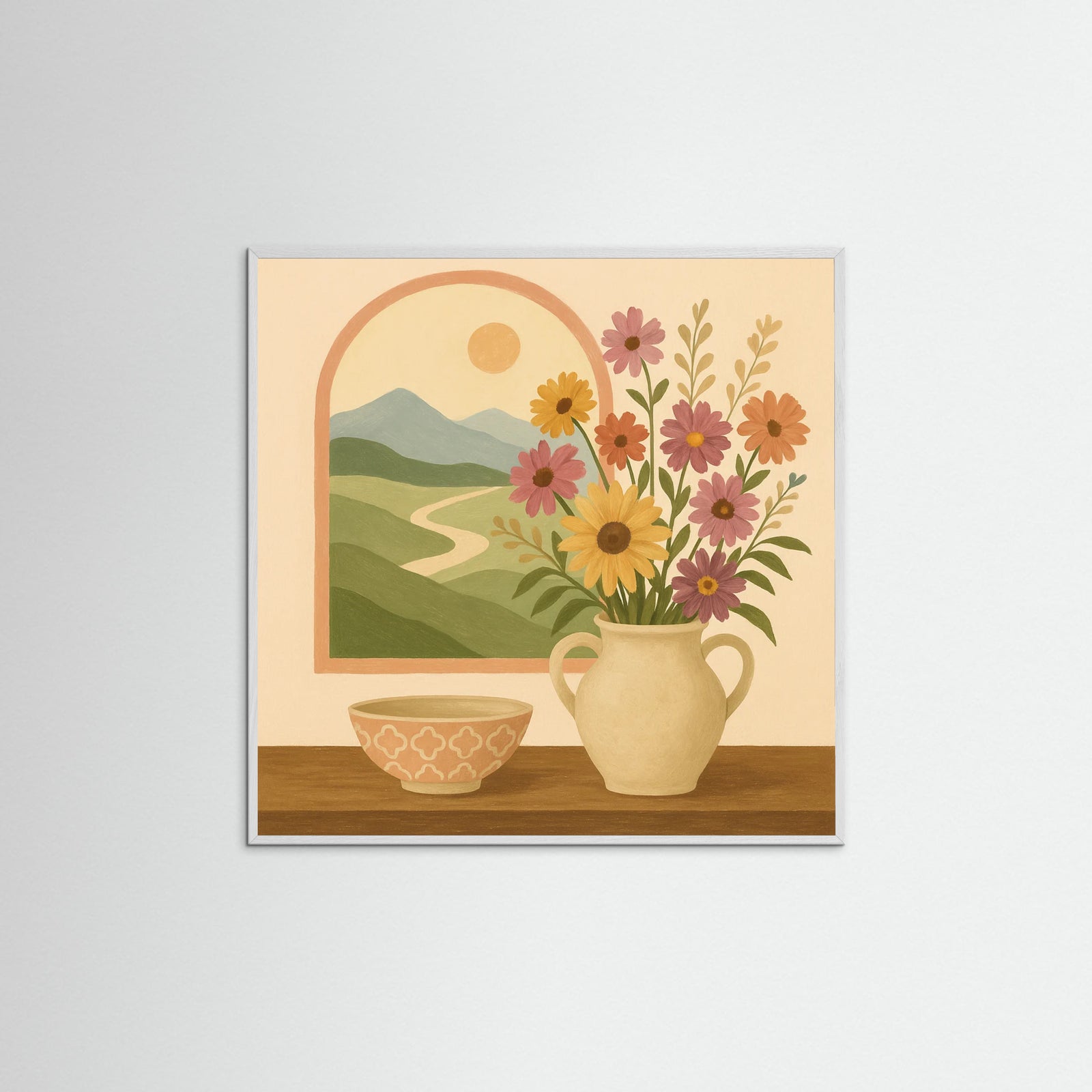 White Wood Square Rustic Elegance