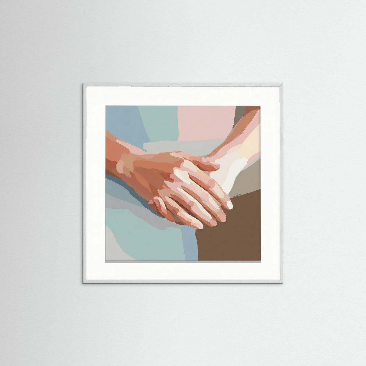 White Wood Square Serene Contemplation